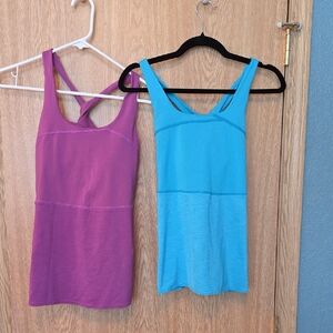Mountain Hardwear Purple and Blue Tank Tops